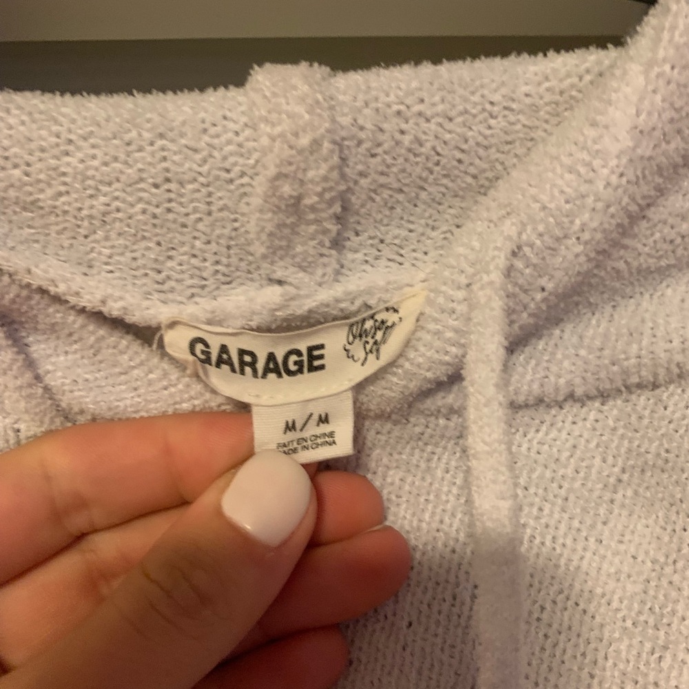 White Crop Hoodie
